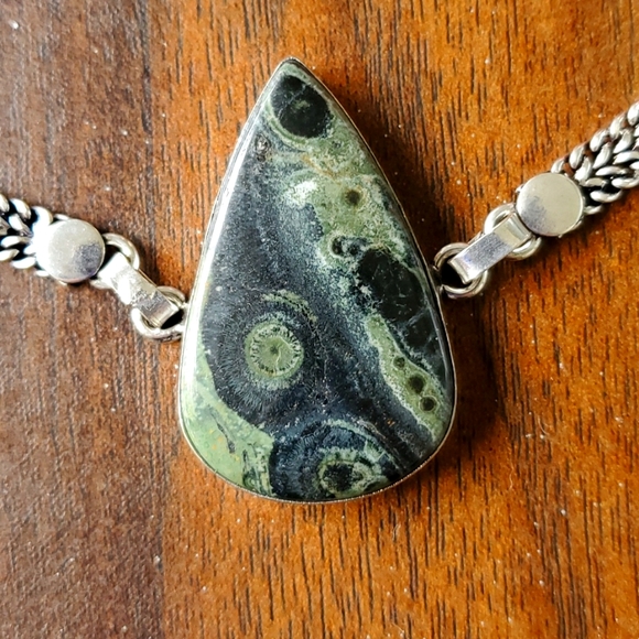 New Kambaba Jasper 925 Silver Bracelet. - Picture 3 of 15
